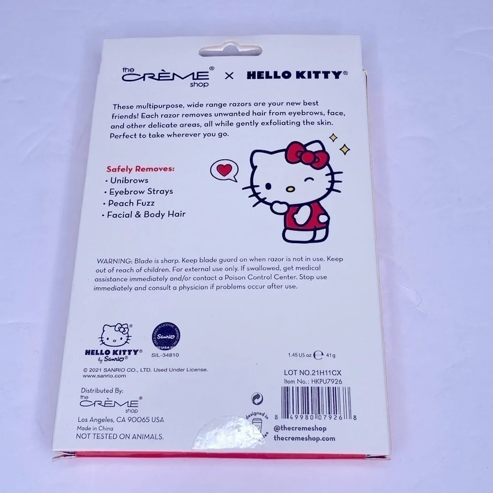 The Crème Shop X Hello Kitty Dermaplane & Sculpt Razor 3-Pack